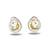 Yellow stone silver plated stud earrings