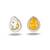Yellow stone silver plated stud earrings