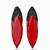 Ruby red metallic drop earrings