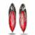 Ruby red metallic drop earrings