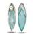 Aqua blue stone silver plated drop earrings