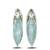 Aqua blue stone silver plated drop earrings