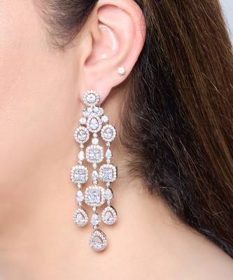 Zircon Chandelier Danglers earrings 1