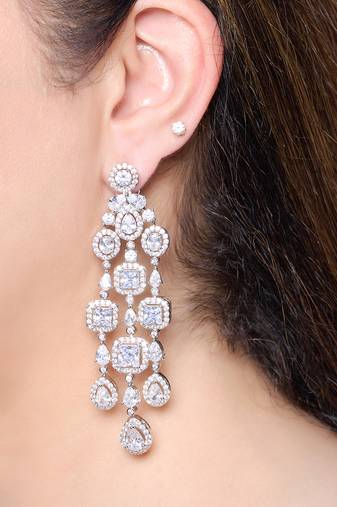 Zircon Chandelier Danglers earrings
