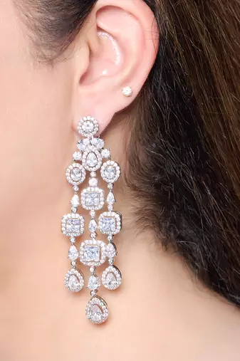 Zircon Chandelier Danglers earrings