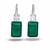 Emerald green stone silver plated drop earrings