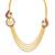 Glistening Peacock Four Strings Gold Plated Necklace Set