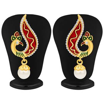 Glistening Peacock Four Strings Gold Plated Necklace Set 5