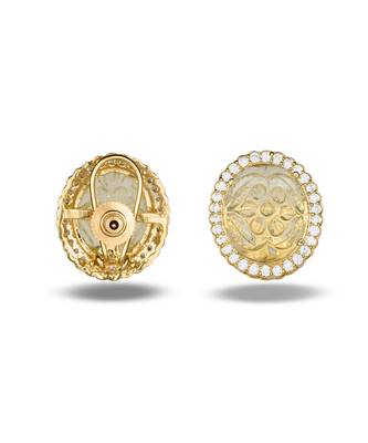 Gold plated floral stud earrings 2