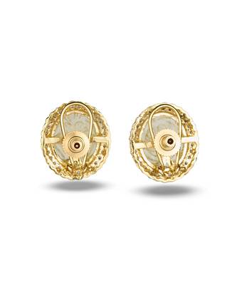 Gold plated floral stud earrings 3