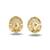 Gold plated floral stud earrings
