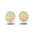 Gold plated floral stud earrings