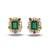 Gold plated multicolor stones stud earrings