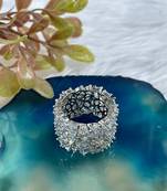 Zircon crystal band ring