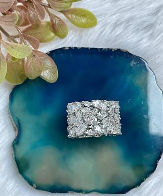 Zircon crystal band ring 2