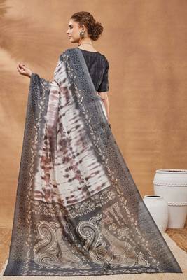 Tie and dye silk bland ready to wear saree 2