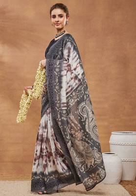 Tie and dye silk bland ready to wear saree 3