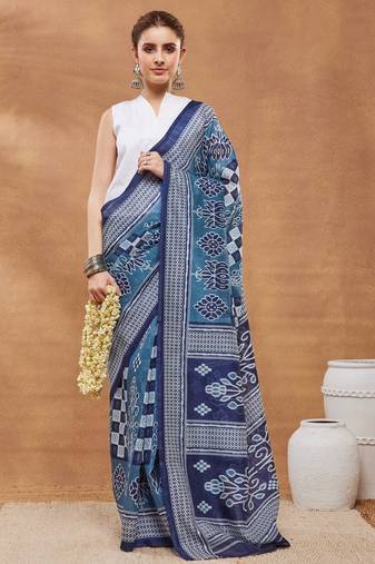 Checked silk bland ready to wear saree