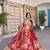 RED CHINNON SILK DIGITAL PRINT & ZARI DORI EMBROIDERED STITCHED LEHENGA CHOLI