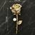 Gold plated rose flower pearl brooch for women |