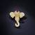 Lord ganesha designer brooch pin for women & men  gold plated 