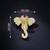 Lord ganesha designer brooch pin for women & men  gold plated 
