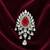 Luxury ruby red crystal statement brooch pin for women silver plated 
