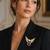 Royal wing design purple crystal statement brooch pin for women