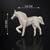 Elegant crystal studded horse designer brooch pin for women | silver tone animal brooch 