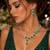 sea green teardrop jewellery set bridal necklace & earrings