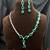sea green teardrop jewellery set bridal necklace & earrings