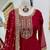 Wine fox georgette embroidered sequins gown with dupatta
