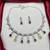 multi-gemstone teardrop statement necklace and earring set, silver-tone bridal prom jewellery