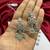 mint green chandelier necklace set  silver finish indian bridal jewellery