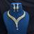 gold marquise cz bridal necklace and earring set, statement wedding jewellery