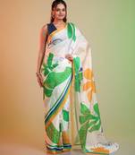 Independence day special modal silk blend digital print saree with blouse