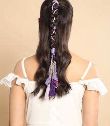 Purple handmade beaded parandi