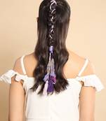 Purple handmade beaded parandi