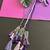 Purple handmade beaded parandi