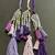 Purple handmade beaded parandi