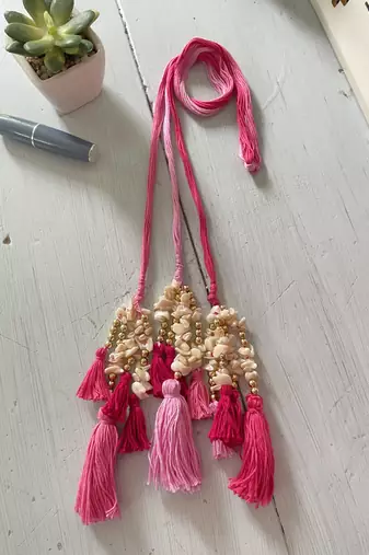 Pink mother of pearl parandi