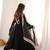 Black georgette anarkali suit set