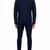 Men's navy blue leather jacket motorcycle biker wear jacket