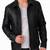 Men's biker black leather jacket real lambskin fashion outerwear