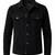 Men's black suede leather trucker jacket vintage style buttoned coat