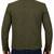 Men's olive green suede leather jacket modern fit stand collar