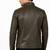 Men's olive green leather jacket timeless style casual biker jacket