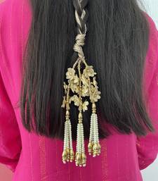 Golden handmade floral parandi