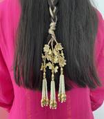 Golden handmade floral parandi