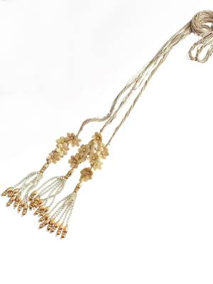 Golden handmade floral parandi 4
